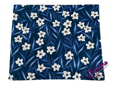 Baumwolle Blumen blau Vorderseite